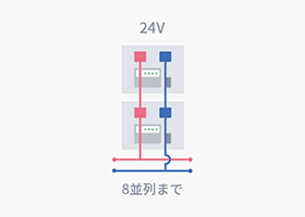 24V - 8並列まで